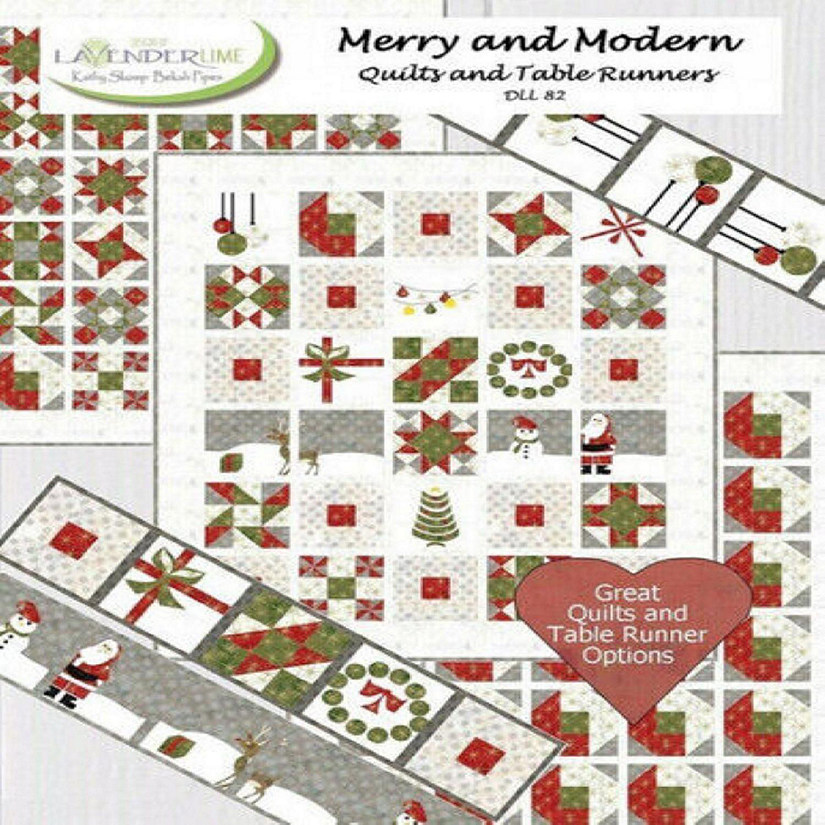 Merry and Modern: Quilts and Table Runners Christmas Quilting Pat Image