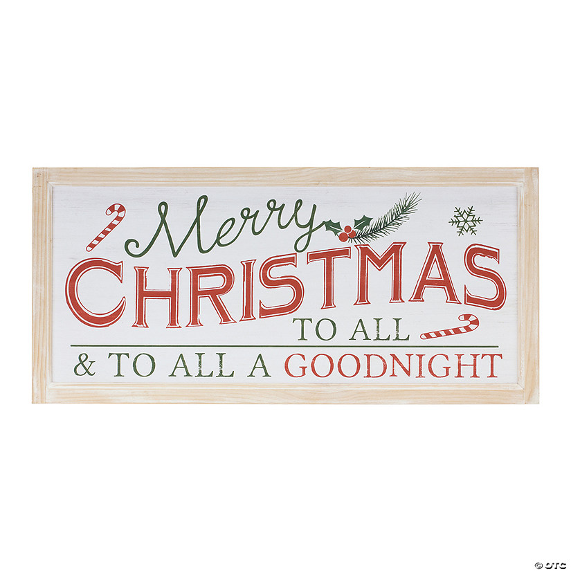 Merry Christmas/ Good Night Sign 30"L X 14"H Wood/Mdf Image