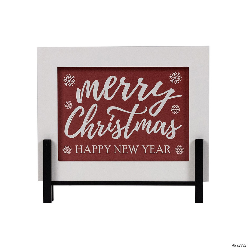 Merry Christmas/Happy New Year Sign 8.5"L Image