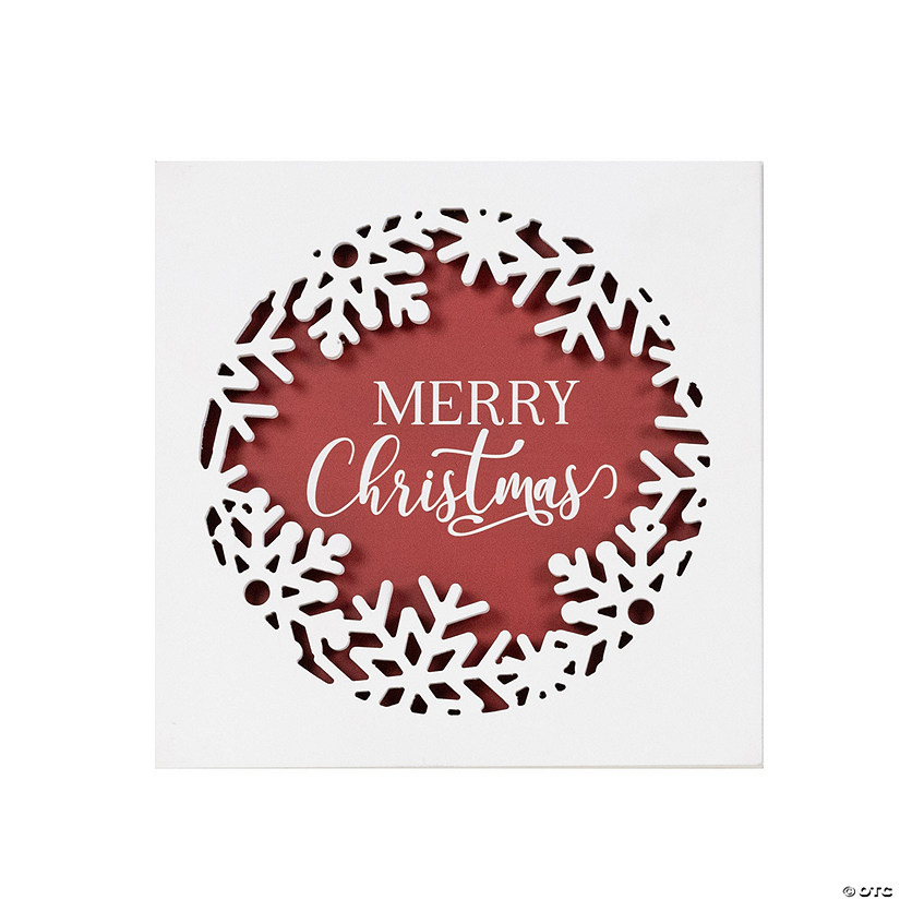 Merry Christmas Plaque 12"SQ Image