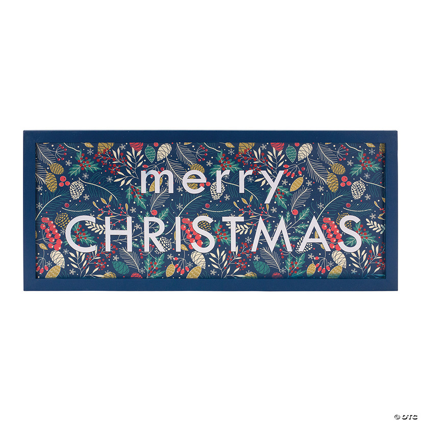 Merry Christmas Sign 30"L X 13"H Mdf Image
