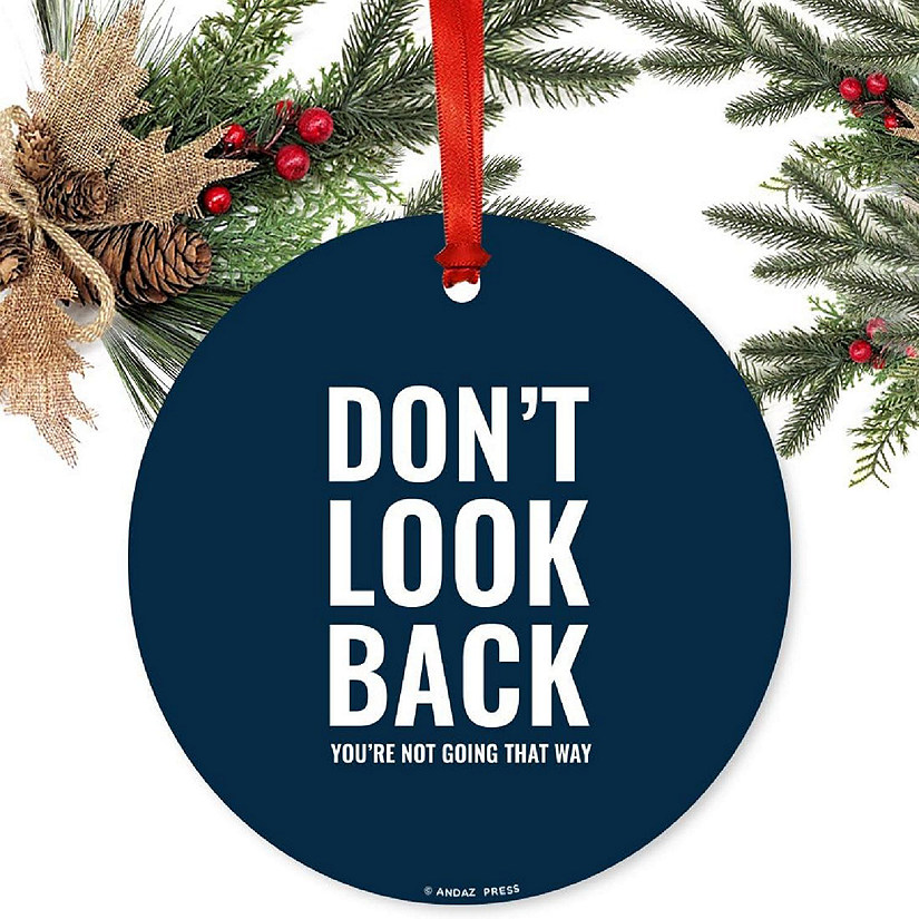 Metal Christmas Ornament Don't Look Back Image