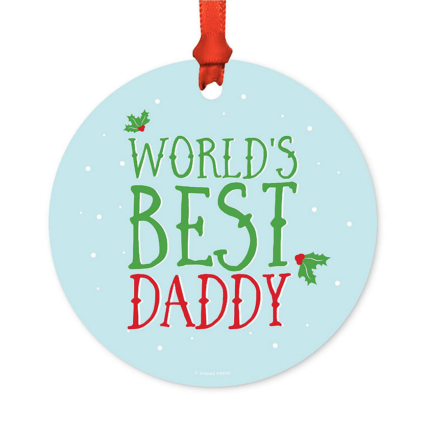 Metal Ornament Mistletoe Best Daddy Image