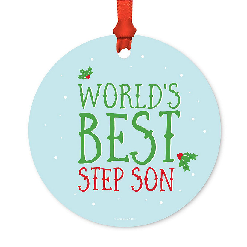 Metal Ornament Mistletoe Best Step Son Image