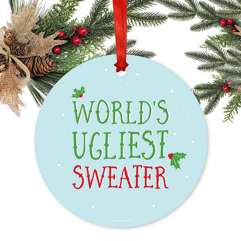 Metal Ornament Mistletoe Ugliest Sweater Image