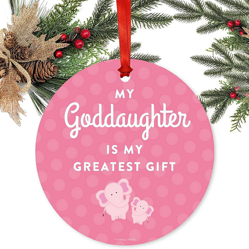 Metal Ornament My Goddaughter Elephants Image