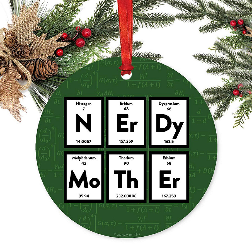 Metal Ornament Nerdy Mother, Science Image