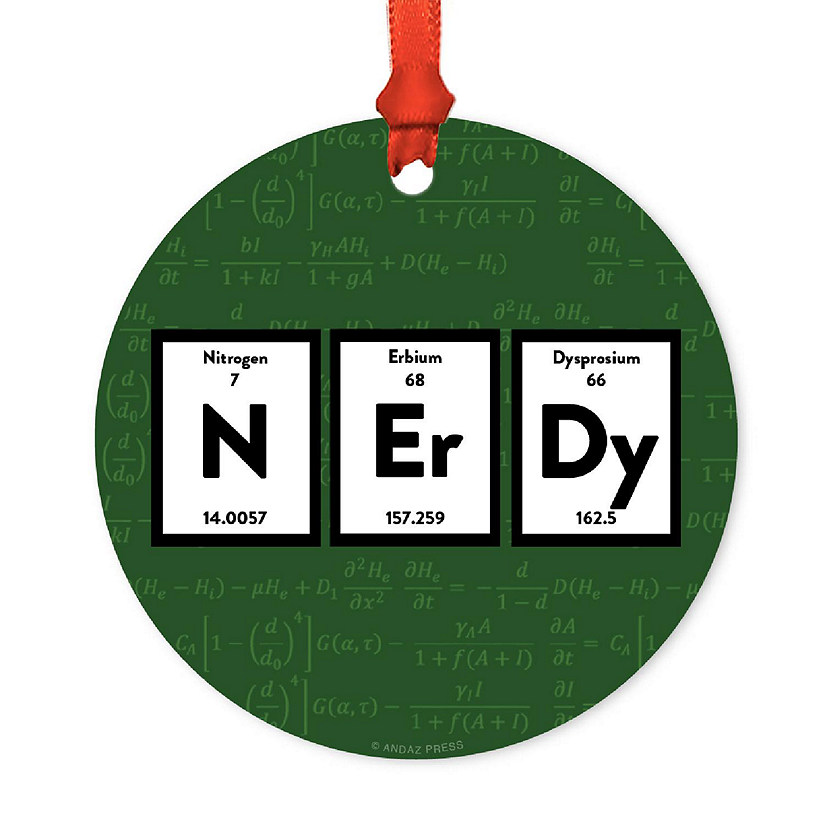 Metal Ornament Nerdy, Science Image
