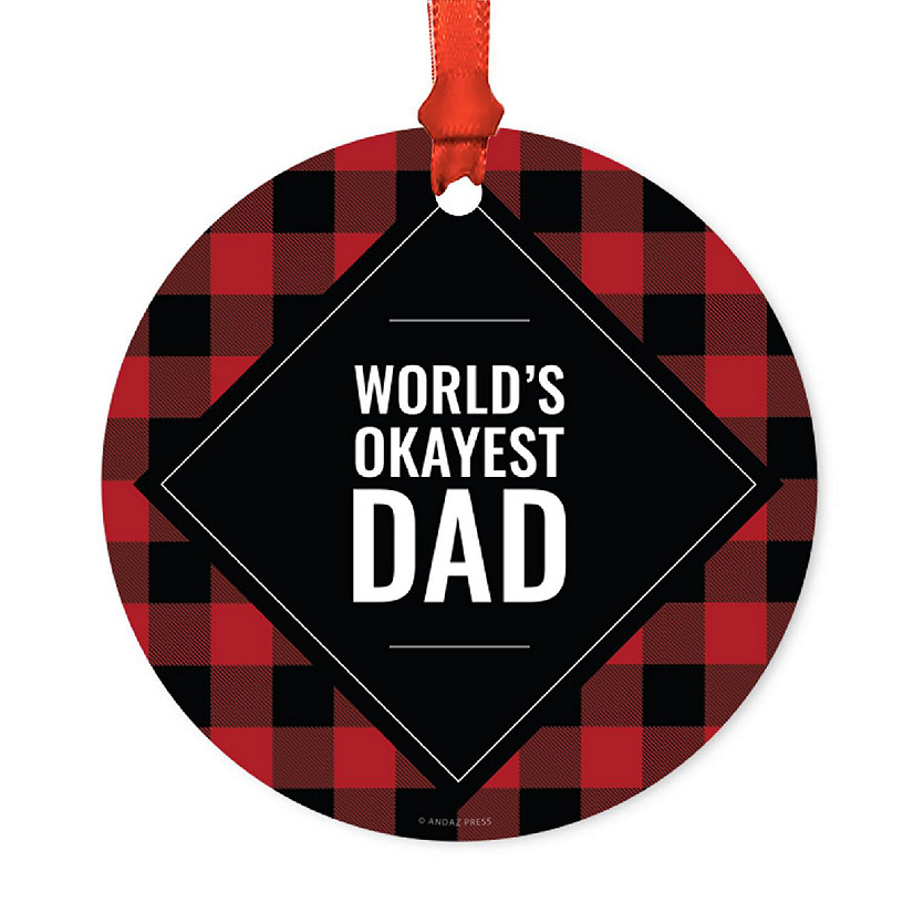 Metal Ornament Okayest Dad Image