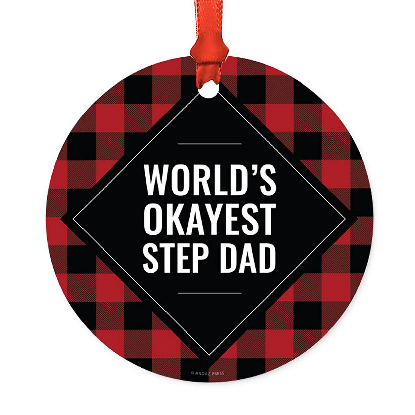 Metal Ornament Okayest Step Dad Image