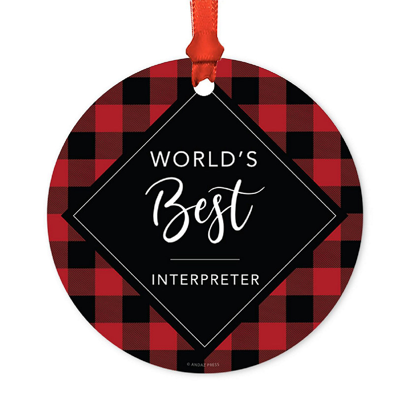 Metal Ornament World's Best Interpreter Image