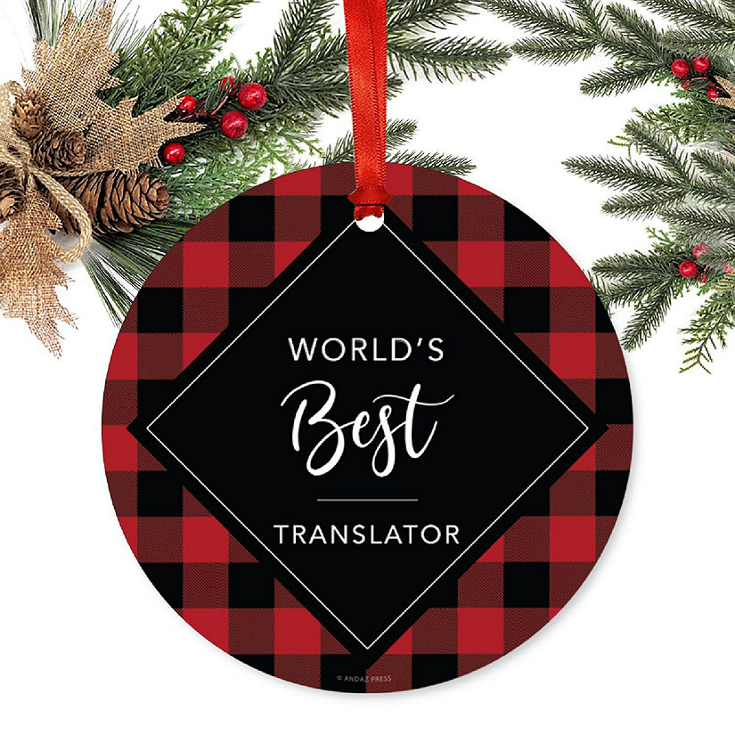 Metal Ornament World's Best Translator Image