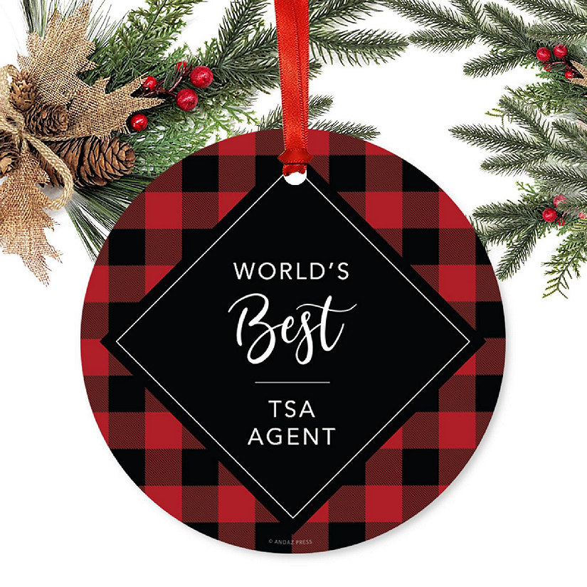 Metal Ornament World's Best TSA Agent Image