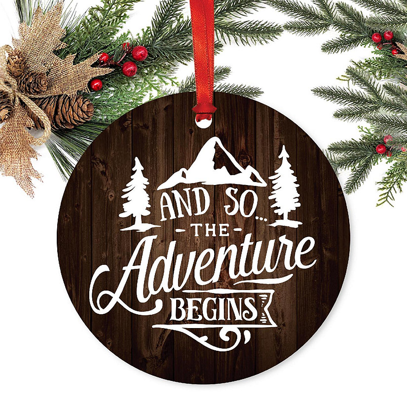 Metal Rustic Ornament Adventure Begins Image