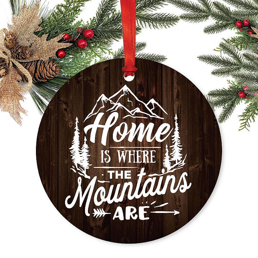 Metal Rustic Ornament Home Mountains Image