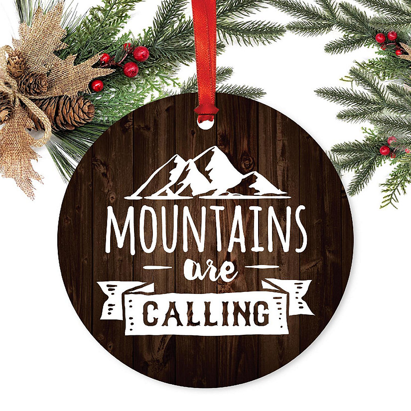 Metal Rustic Ornament Mountains Calling Image