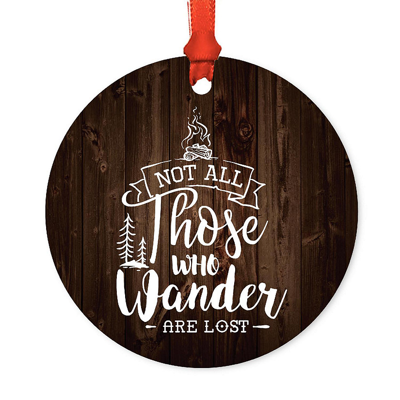 Metal Rustic Ornament Not All Who Wander Image