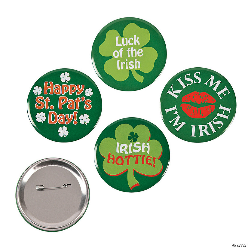 Metal St. Pat's Buttons Image