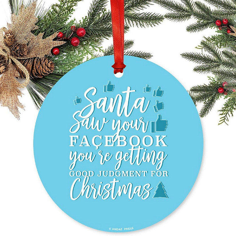 Metal Xmas Ornament Good Judgment Image