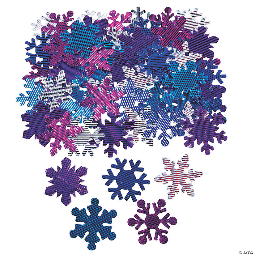 Metallic Corrugated Snowflakes - 100 Pc. Image