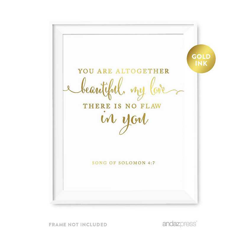 Metallic Gold Beautiful 8.5x11 sign Image