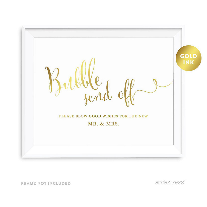 Metallic Gold Bubble Send Off 8.5x11 Image