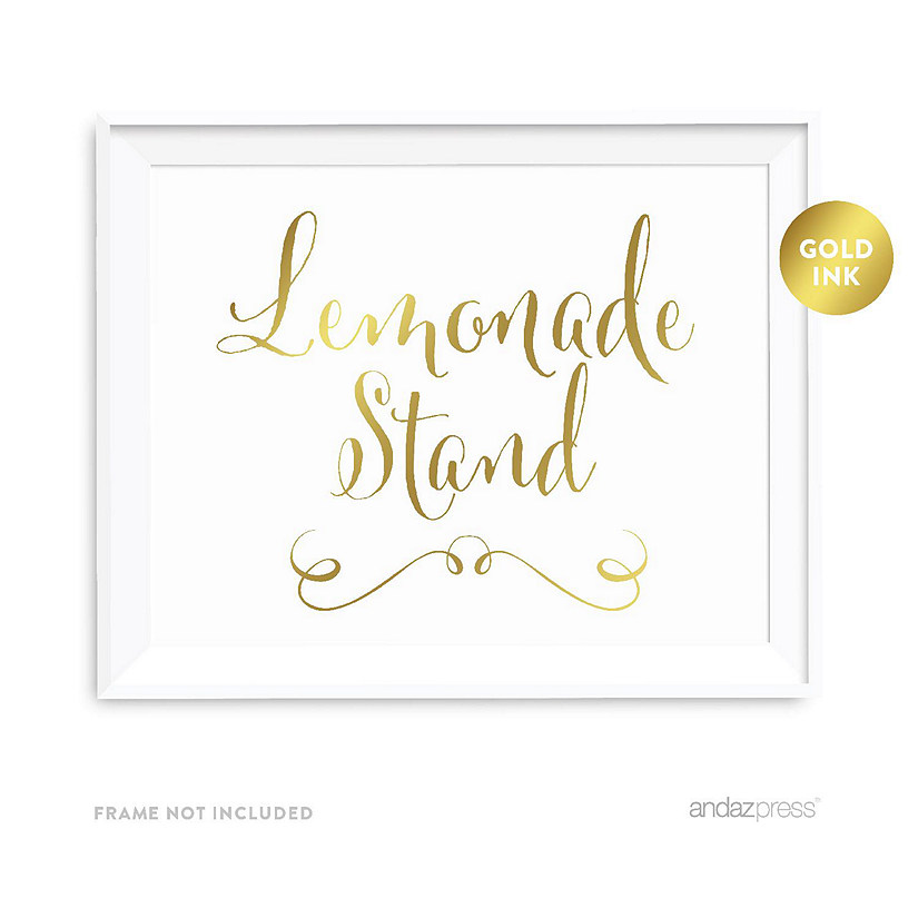 Metallic Gold Lemonade Stand 8.5x11 Image