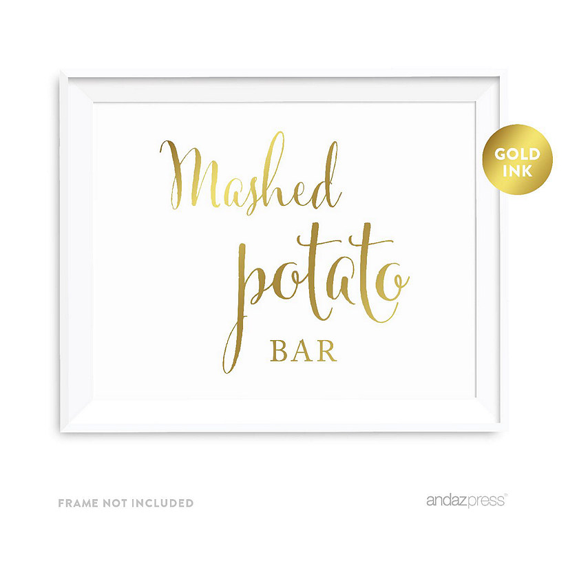 Metallic Gold Mashed Potato Bar 8.5x11 Image