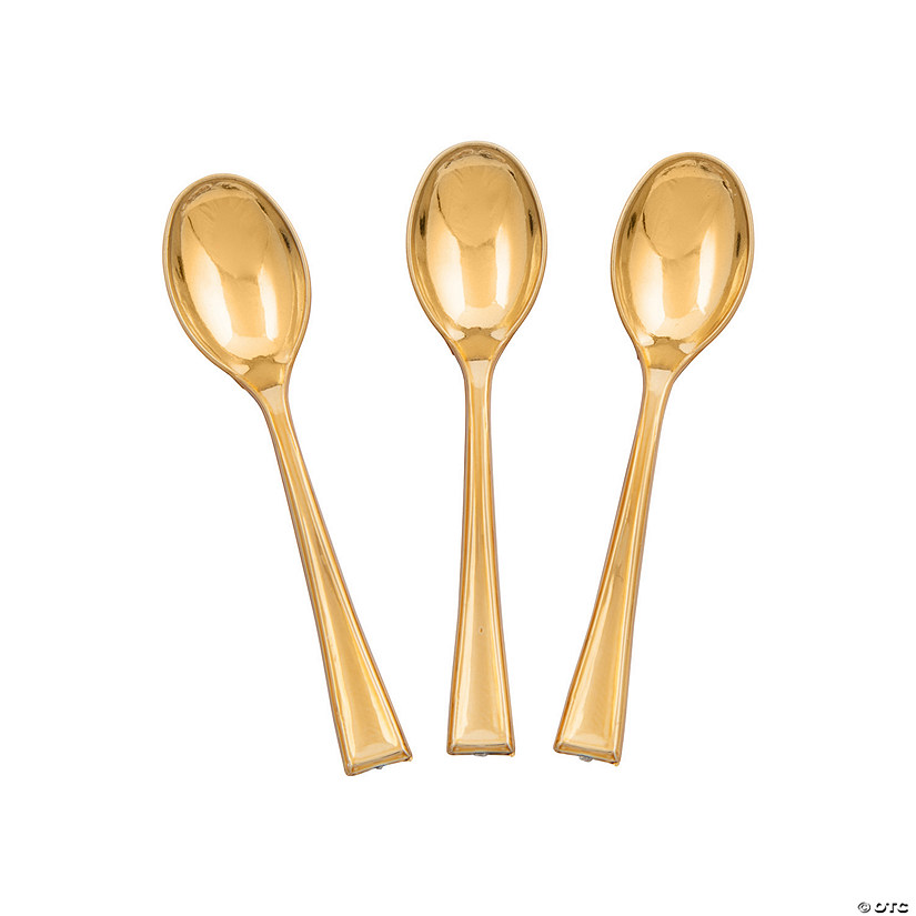 Metallic Gold Mini Spoons Oriental Trading
