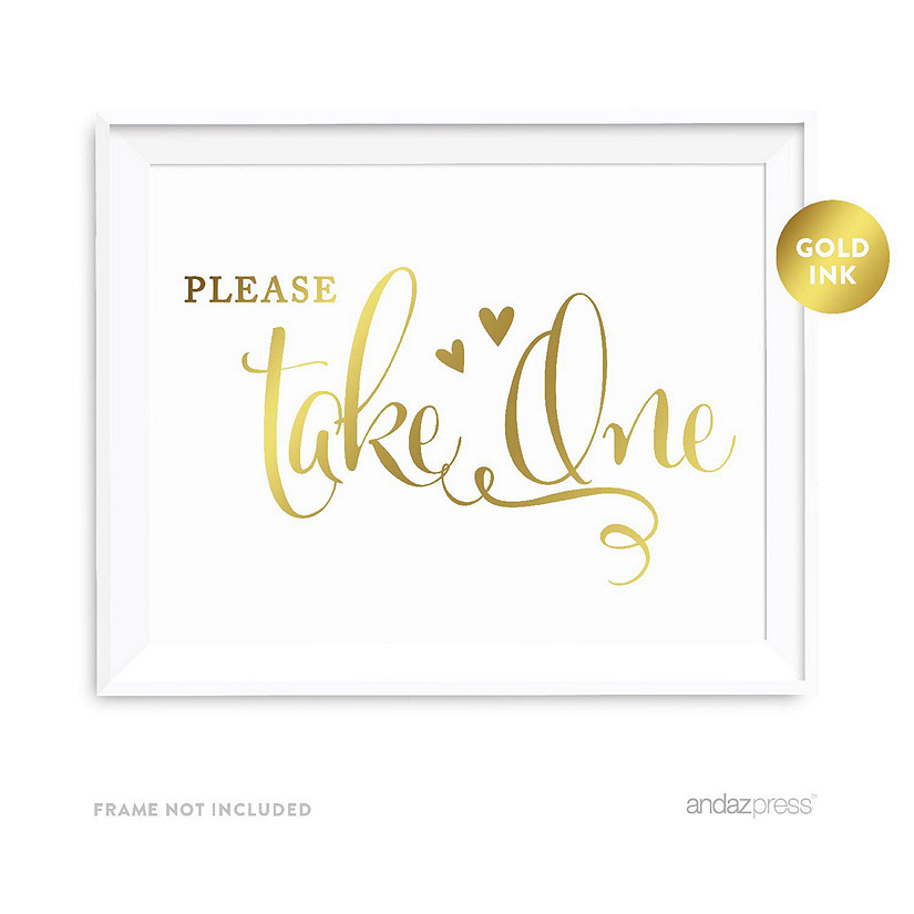 Metallic Gold Please Take One 8.5x11 Image