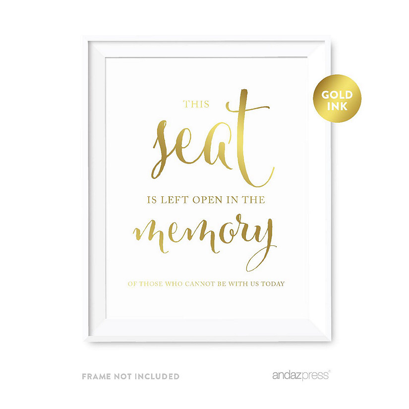Metallic Gold Reserved Memorial 8.5x11 Image