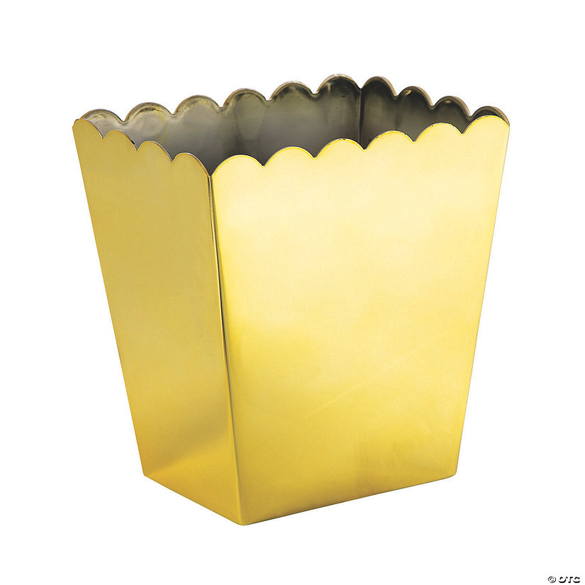 Metallic Gold Scalloped Containers - 3 Pc. Image