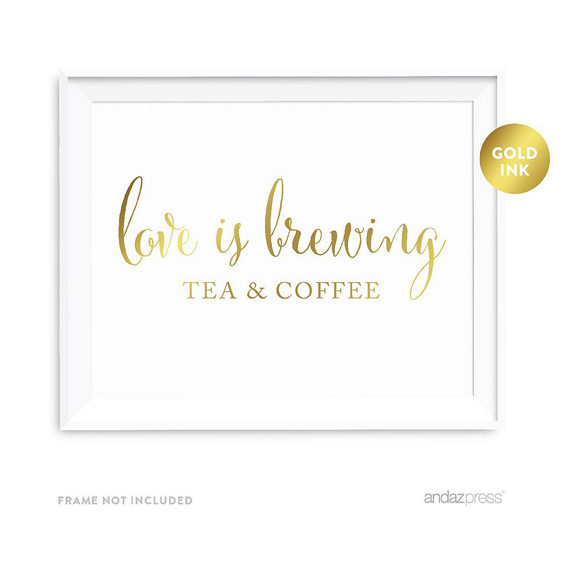 Metallic Gold Tea Coffee Bar 8.5x11 Image