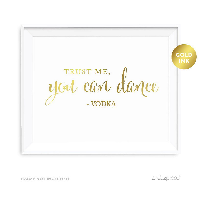 Metallic Gold Trust Me Vodka 8.5x11 Image