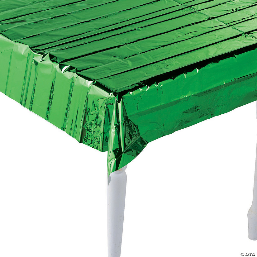 Metallic Green Foil Tablecloth Oriental Trading