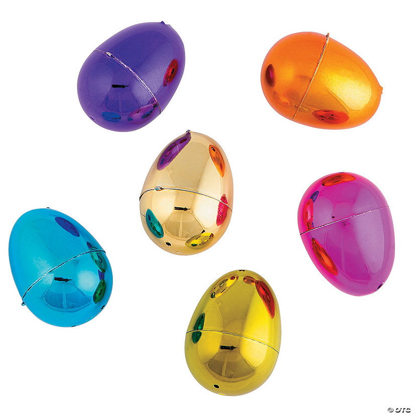 Metallic Plastic Easter Eggs 72 Pc. Oriental Trading