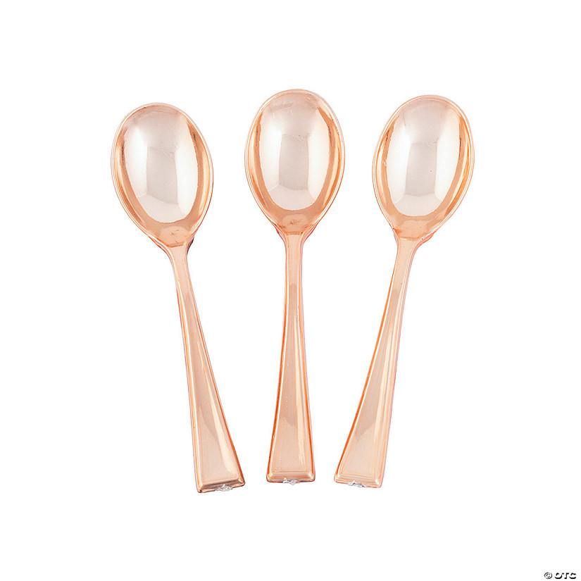 Metallic Rose Gold Mini Spoons Oriental Trading