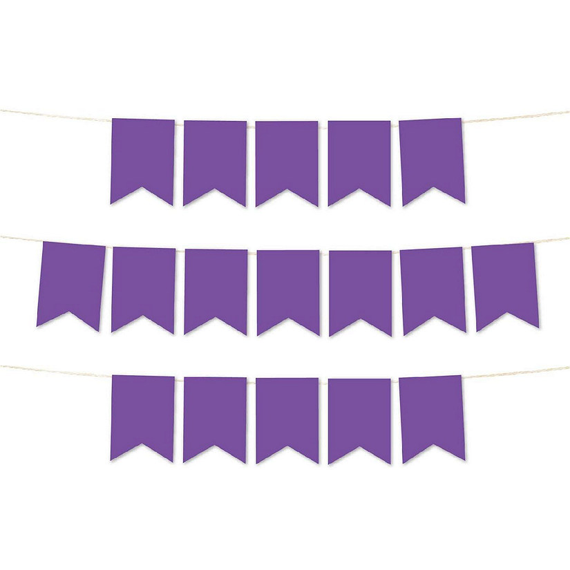 Metallic Silver Pennant Banner - 4 x 5.5 Inch Image