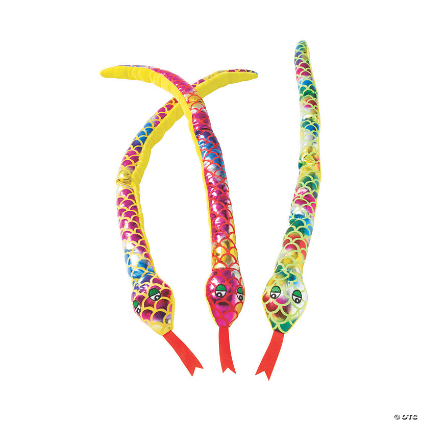 Metallic Stuffed Snakes - 12 Pc. Image