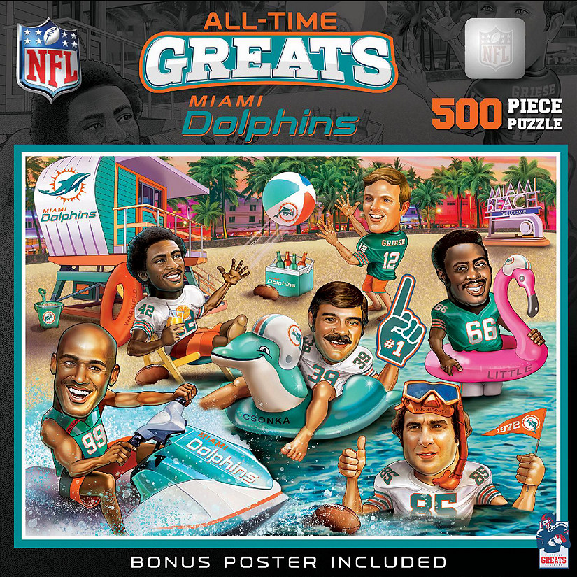 Miami Dolphins - All Time Greats 500 Piece Jigsaw Puzzle Image