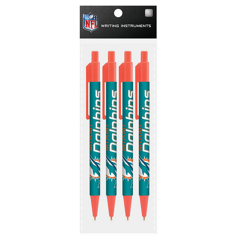 Miami Dolphins Cool Color Pen 4-Pack, 12 Sets