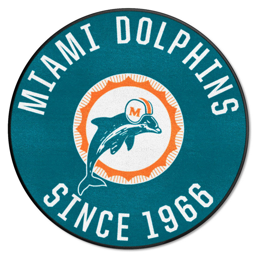 Miami Dolphins NFL Vintage Roundel Rug