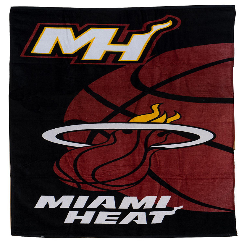 Miami Heat Heats Basketball Beach Towel Image