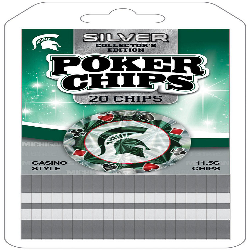 Michigan State Spartans 20 Piece Poker Chips Image