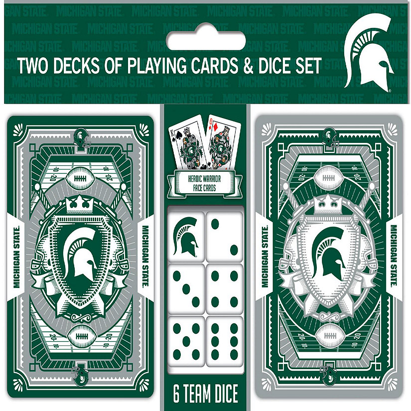 Michigan State Spartans NCAA 2-Pack Playing cards &amp; Dice set Image