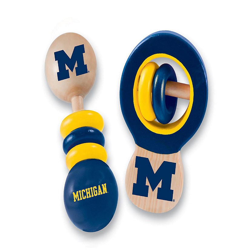 Michigan Wolverines - Baby Rattles 2-Pack Image