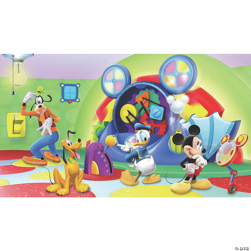 Mickey & Friends Clubhouse Capers Prepasted Wallpaper Mural Image