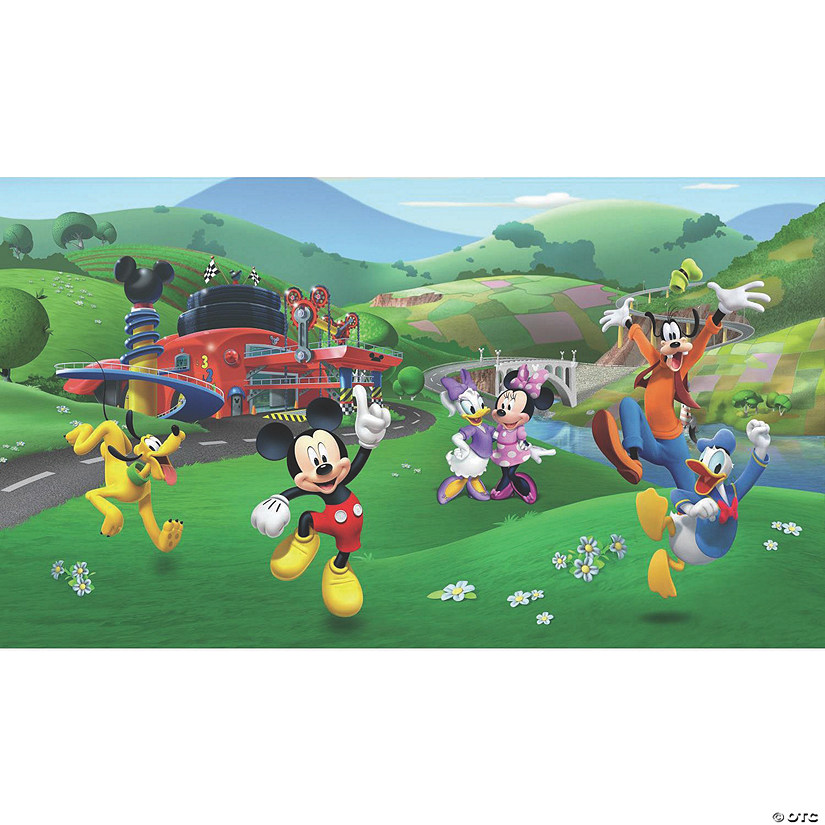 Mickey & Friends Roadster Prepasted Wallpaper Mural Image