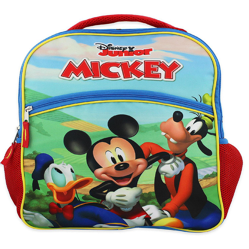 Mickey Mouse and Friends Boys Girls 16 Inch School Backpack (One Size, Blue) Image