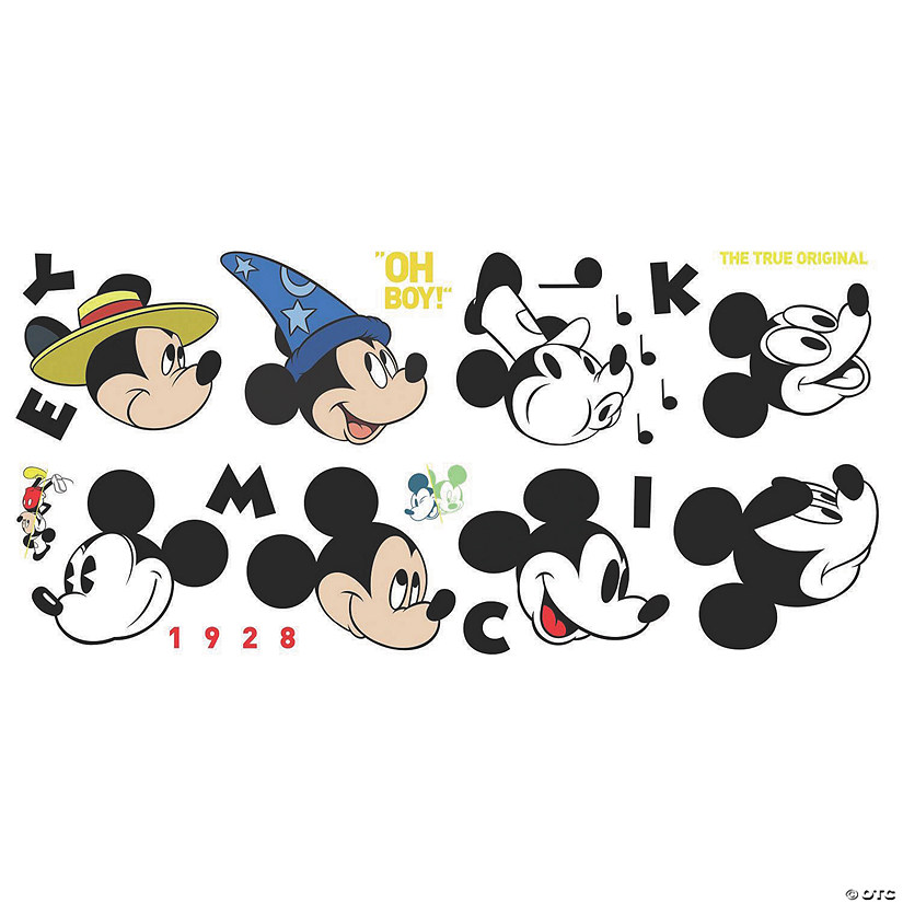 Mickey Mouse Classic 90th Anniversary Peel & Stick Decals
